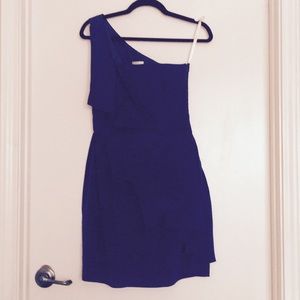 Shoshanna one sleeve silk cocktail dress